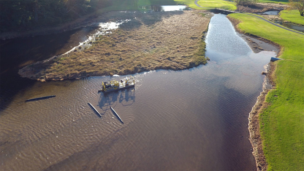 dredging a pond